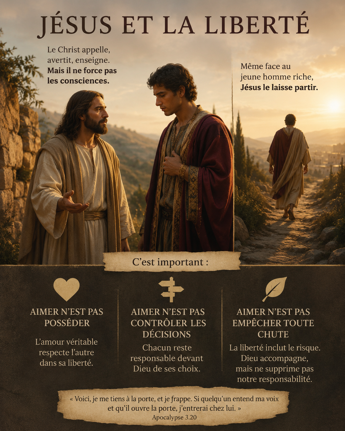 Jésus et la liberté – aimer sans contrôler ni posséder selon l’Évangile