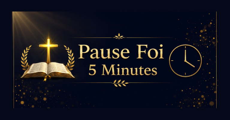 Illustration Pause Foi 5 Minutes pour méditation et encouragement biblique